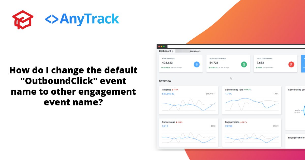 How do I change the default "OutboundClick" event name to other engagement event name?